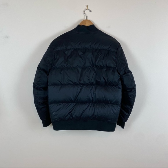 Lululemon Roam Far Wool Reversible Puffer Bomber Black/Heathered Black - Picture 2 of 15
